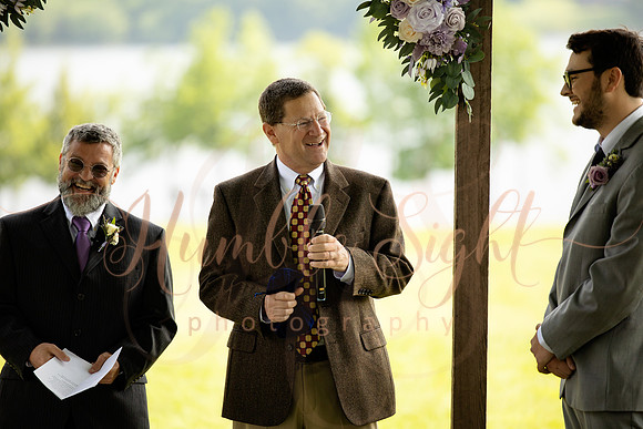 Bride and groom sunset portraits at Athens Maine wedding venue