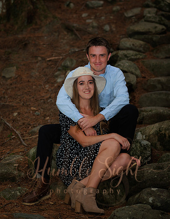Ben and Leah engagement photos at Fields Pond in Holden Maine