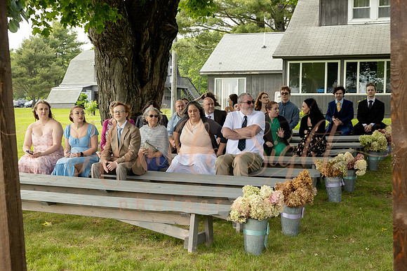 June Maine lake wedding ceremony in Athens