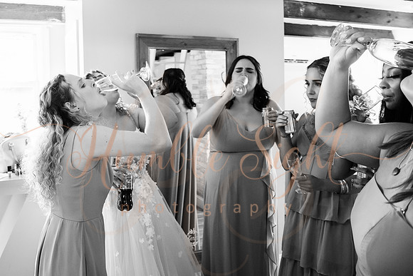 Wedding party celebrating at Athens Maine wedding venue