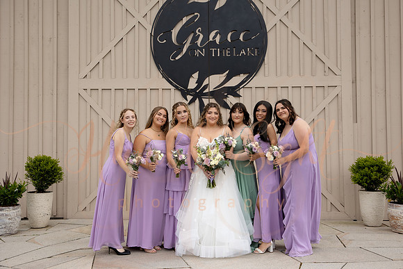 Wedding party celebrating at Athens Maine wedding venue