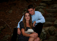 Romantic engagement photos at Fields Pond near Bangor Maine