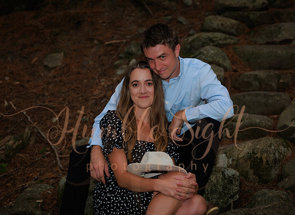 Romantic engagement photos at Fields Pond near Bangor Maine