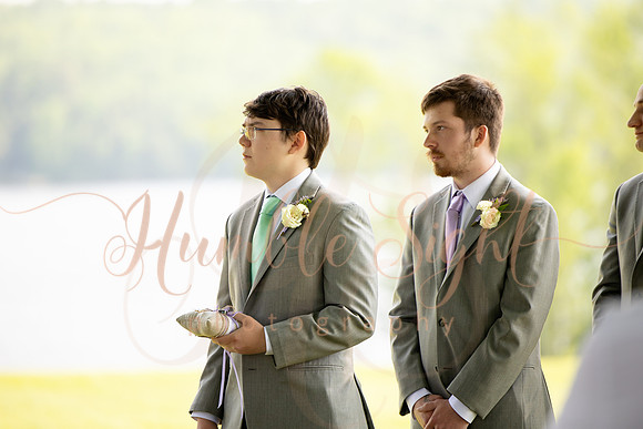 Bride and groom sunset portraits at Athens Maine wedding venue