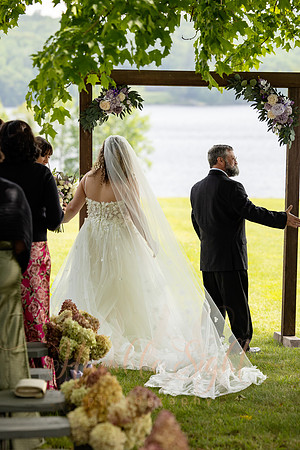 Full moon over Grace on the Lake wedding venue in Maine