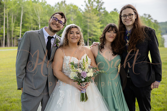 Wedding party celebrating at Athens Maine wedding venue