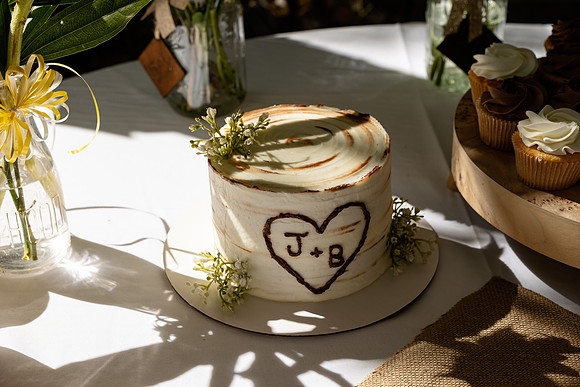 Intimate lakeside wedding ceremony at private home in Swanville Maine