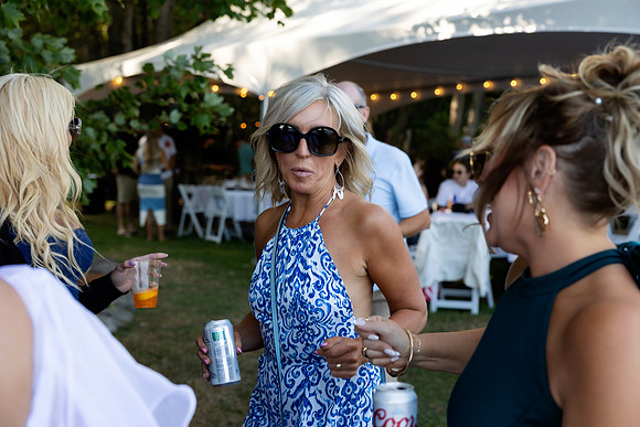 Intimate lakeside wedding ceremony at private home in Swanville Maine