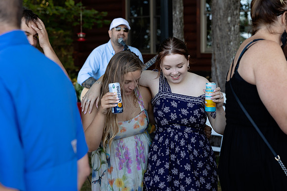 Maine high school sweethearts wedding at Swan Lake