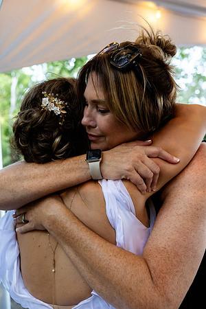Small intimate Maine lake wedding with family and friends