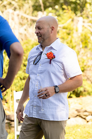 Small intimate Maine lake wedding with family and friends