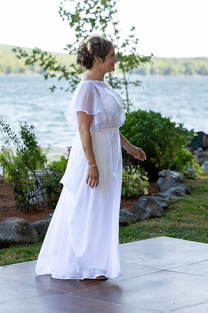 Maine high school sweethearts wedding at Swan Lake
