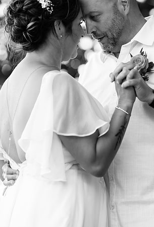 Tented waterfront wedding reception on Swan Lake Maine