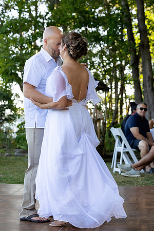 Romantic sunset portraits on Swan Lake waterfront in Maine