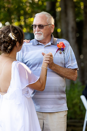 Tented waterfront wedding reception on Swan Lake Maine