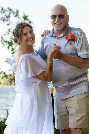 Maine high school sweethearts wedding at Swan Lake