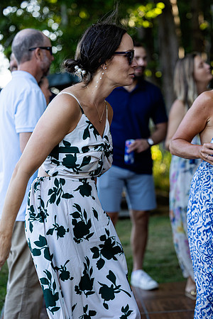 Tented waterfront wedding reception on Swan Lake Maine