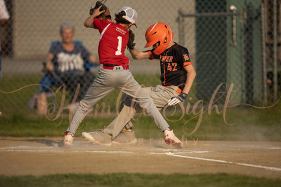 Maine sports photography Little League baseball stealing home Holbrook Little League vs. Brewer Little League