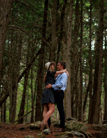 Natural outdoor engagement portraits in central Maine