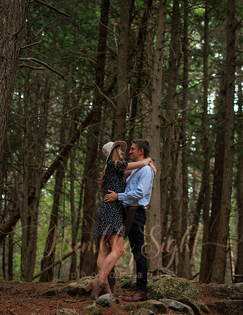 Natural outdoor engagement portraits in central Maine