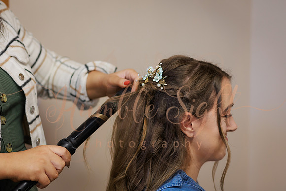 Lavender toss wedding exit in Maine