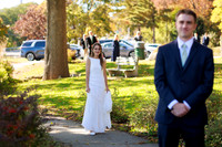 Wedding party portraits at Cascade Park in Bangor Maine