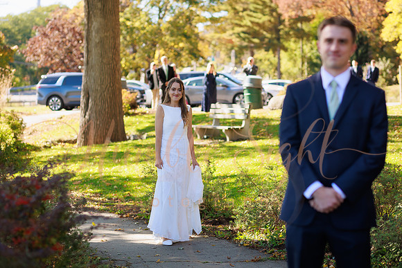 Wedding party portraits at Cascade Park in Bangor Maine