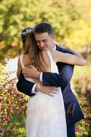 Wedding party portraits at Cascade Park in Bangor Maine