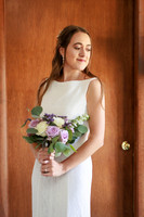 Lavender toss wedding exit in Maine