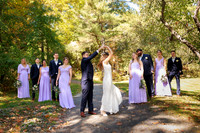 Wedding party portraits at Cascade Park in Bangor Maine