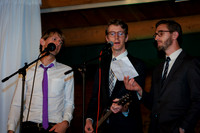 Live wedding band performance at Maine reception