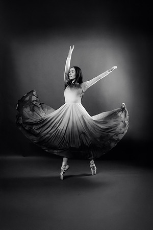 Peyton Levesque dance portrait session at Next Generation Dance Studio in Brewer Maine featuring contemporary and pointe ballet
