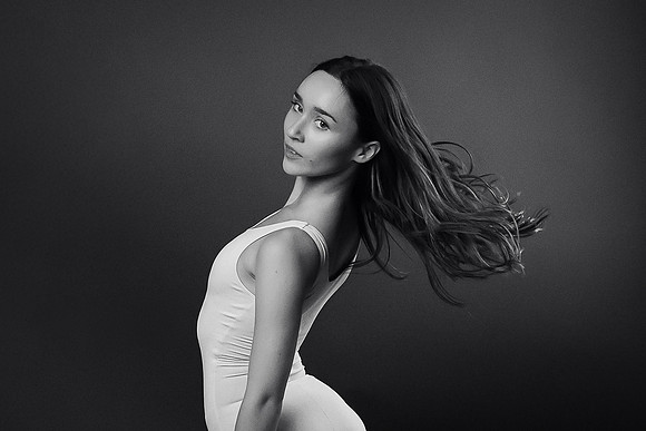 Peyton Levesque dance portrait session at Next Generation Dance Studio in Brewer Maine featuring contemporary and pointe ballet