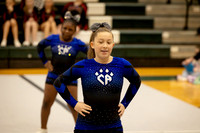 Cheerleading stunt performance at Old Town High School event