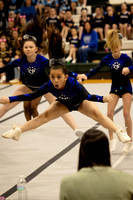 Cheer athletes celebrating at Spirit Showdown event
