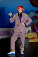 Young actors performing SpongeBob musical rehearsal