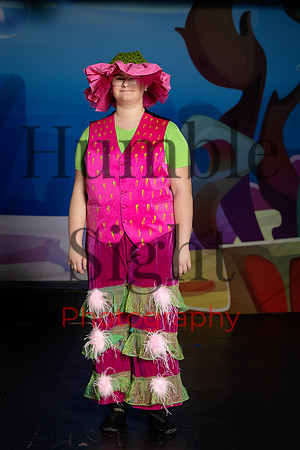 Young actors performing SpongeBob musical rehearsal