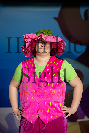 Youth theatre costumes and characters SpongeBob production