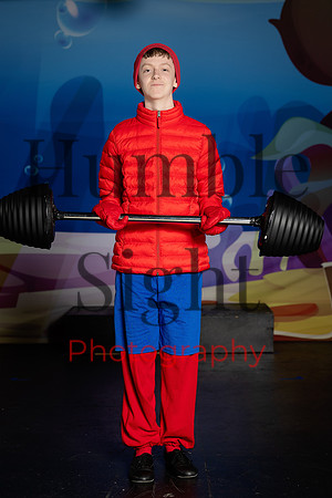Youth theatre costumes and characters SpongeBob production