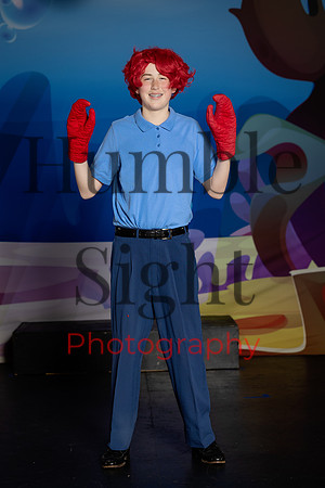 Youth theatre costumes and characters SpongeBob production