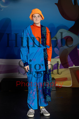Youth theatre costumes and characters SpongeBob production