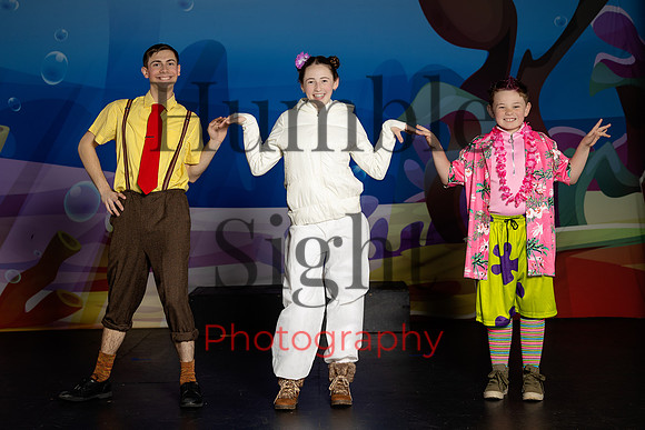 Youth theatre costumes and characters SpongeBob production