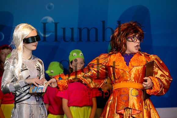Actors preparing for SpongeBob stage performance