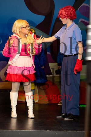 Youth theatre costumes and characters SpongeBob production