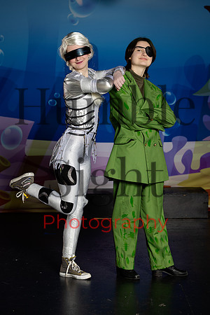 Youth theatre cast performing SpongeBob on stage