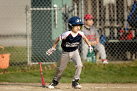 Youth baseball player batting in Holden Maine