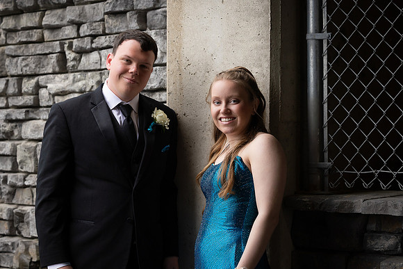 Nathan and Bre prom portraits at Brewer Riverwalk Maine