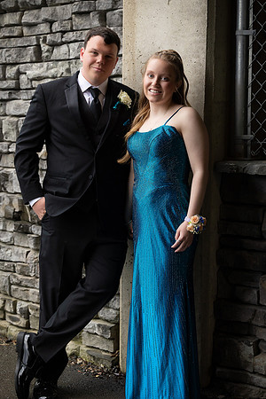 Elegant prom portraits by the river in Brewer Maine