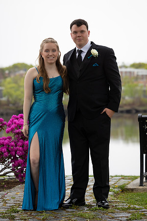 Nathan and Bre prom portraits at Brewer Riverwalk Maine