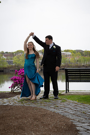 Prom portrait session at Brewer Riverwalk in Maine